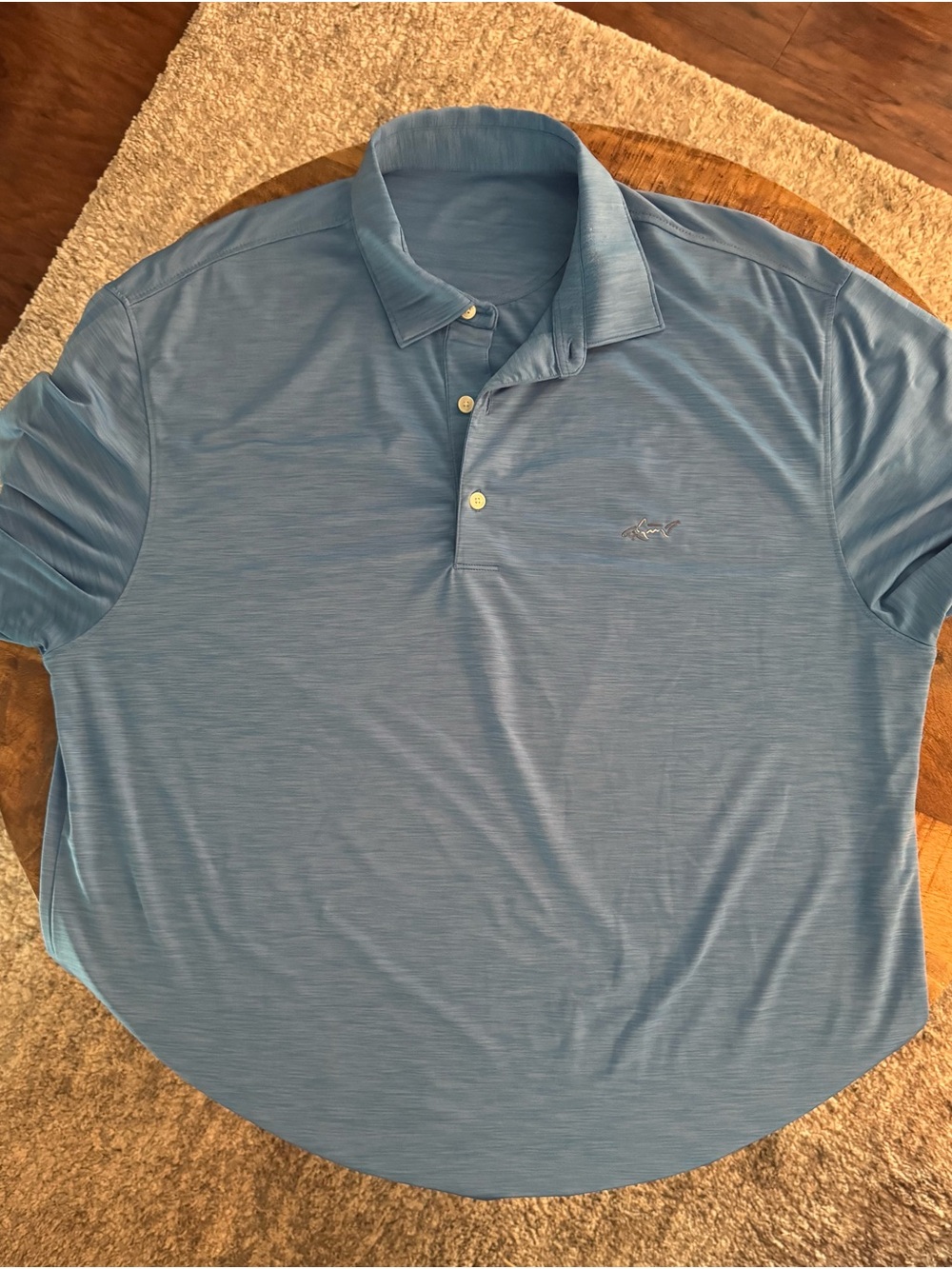 Greg Norman Collection Light Blue Short-Sleeve Polo Shirt